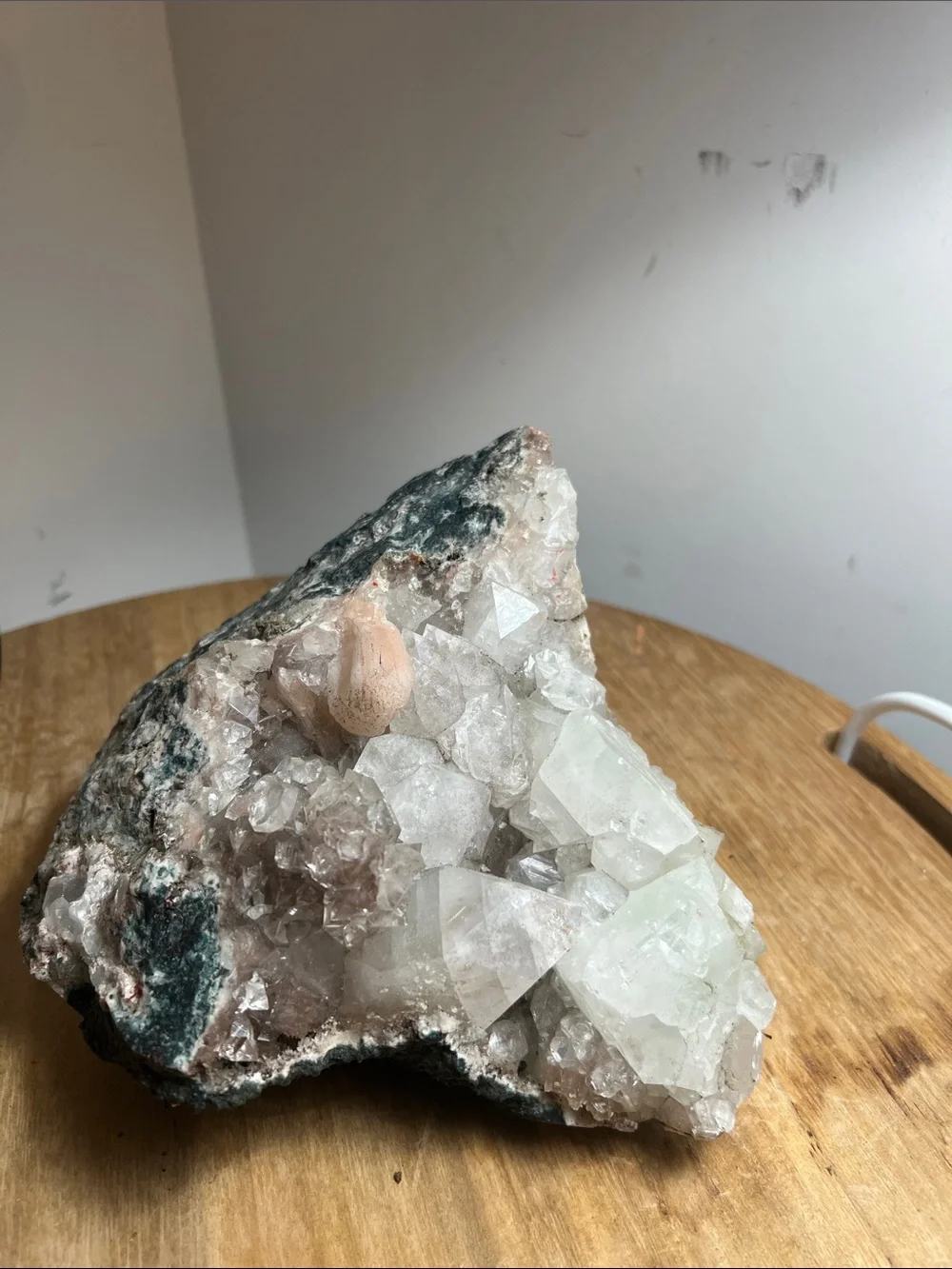 Statement Apophyllite Crystal multicolored w Stillbite inclusions & more 2578g - Picture 6 of 17